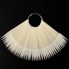 KINJOEK 3 Set Total 150 Pointed Tips Natural Nail Swatches Sticks, Nail Art Supplies Stiletto Practice Tips Display Board Sample Sticks with Ring for Nail Art Polish Color Test Display Home DIY