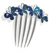 Sankuwen Flower Rhinestones Hair Combs Accessories,Perfect Mother's Day Gifts,Brithday gifts(Style B,Deep Blue)