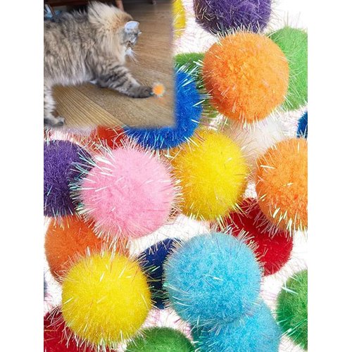 DIYUQISHI 50 PCS Cat Ball Toys for Indoor Cats, Interactive Cat Toy Balls for Exercise and Entertainment Cat Toys for Small and Medium Breed Sizes
