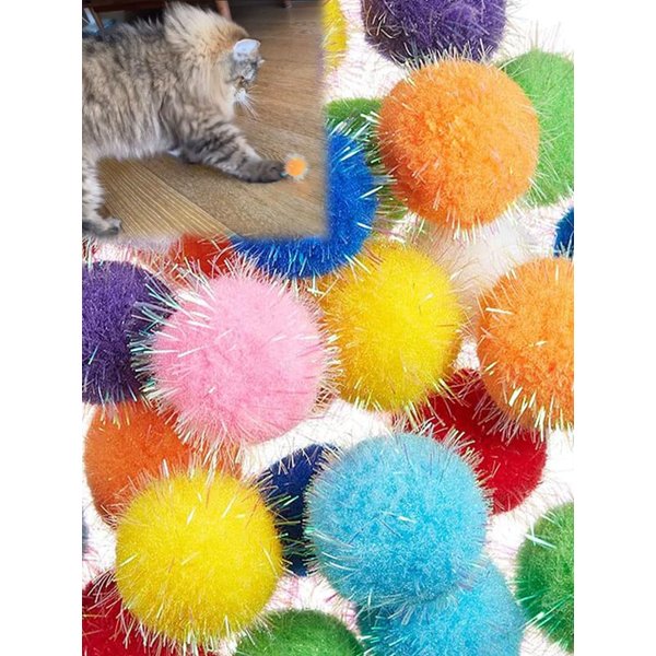 DIYUQISHI 50 PCS Cat Ball Toys for Indoor Cats, Interactive Cat Toy Balls for Exercise and Entertainment Cat Toys for Small and Medium Breed Sizes