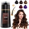 NIUYOU Hair Dye Shampoo,Hair Instant Dye Shampoo,Hair Dye Shampoo 3 in 1,Black Hair Dye Shampoo for Men & Women,Gray Covers (Dark Brown)