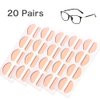 Festful Eyeglass Nose Pads,20 Pairs of Soft Foam Nose Pads, (D-Shape /20 * 8mm) (Black)
