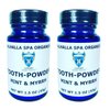 Tooth Powder with Mint and Myrrh Gum | Natural Toothpaste | Fluoride Free | Whitening | Polishing | Valhalla Spa Organics 1.5 oz (2 Pack)
