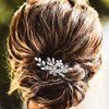 Latious Silver Bride Wedding Hair Comb Rhinestone Flower Hair Pieces Bridal Hair Accessories for Women and Girls (A-Silver)