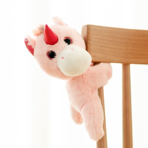 Unicorn Slap Bracelets Wrist Hugger Gift- Stuffed Animals Huggable Plush Toy for Kids and Teens, Toddler Bed and Stroller Toys, Pink,8.5"