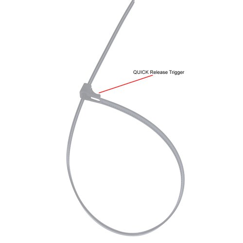 Cable Ties Hand Releasable - 100 pack for securing pet travel kennels doors when traveling on airplane