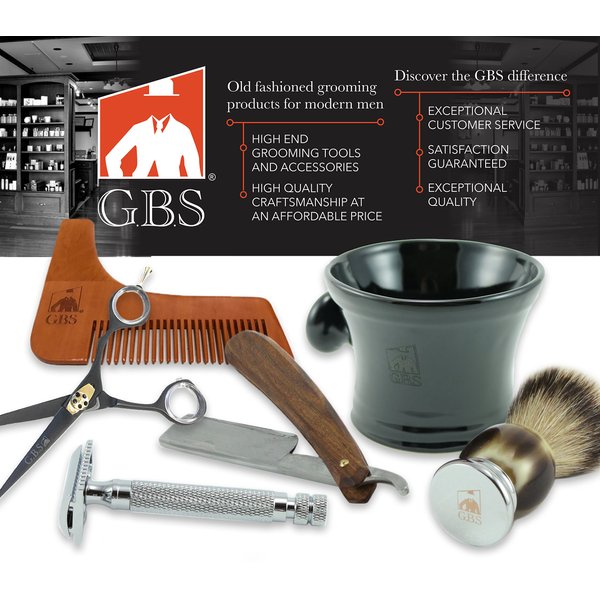 G.B.S Beard Balm Sweet Orange, Made with Natural Ingredients, Shapes, Softens and Moisturizes All Lengths of Facial Hair, 2.1 Ounces