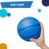 5 Inch PVC Mini Basketball for Indoor Basketball Mini Hoops, Soft 5" Rubber Small Repacement Basketball for Over Door Basketball Hoop Sets, Little Basketballs for Kids Rainbow (6 PCS with Air Pump)