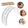 Healifty Eyebrow Embroidery Ruler Plastic Curved Makeup Brow Ruler Tattoo Measure Tools for Lady