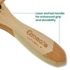 Giorgio Eco Friendly Wooden Bristle Hairbrush - Small Detangling Brush and Hair Growth Brush for Thick or Long Hair - Oval Paddle Hair Brush Made with Anti Static Beechwood, Silicone Massage Cushion