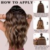 NAYOO Wine Red Hair Clip Extension for Women 4PCS Thick Hairpieces Long Wavy Natural Synthetic Clip in Hair Extensions（20 inch, Wine Red）