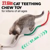 Arrebol Cat Chew Toys for Indoor Cats,Teeth Cleaning, Dental Health, Improve Digestion, Interactive Cat Teething Toy Cat Dental Toys(3Pcs) 2PCS Colorful Yarn Cat Balls Built-in Bell