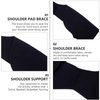 EXCEART Double Shoulder Brace Stability Compression Sleeve Back Shoulder Support Wrap Change Posture Humpback for Men Women Size M