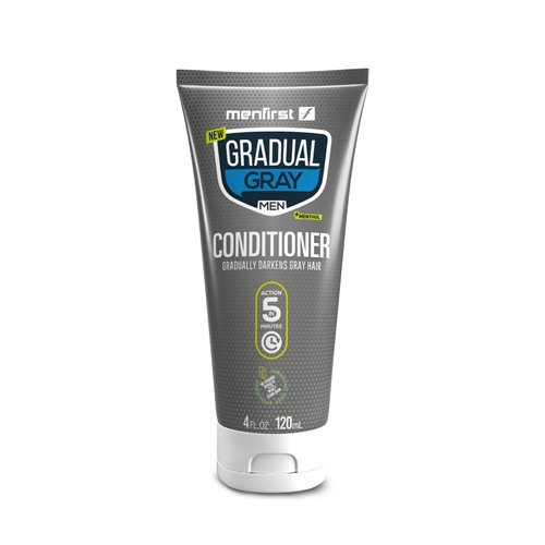 MENFIRST Gradual Gray Darkening Conditioner for Men - For Sensitive Skin - Gray Reducing, Lightweight and Hydrating Conditioner - Paraben and Sulfate Free - 1 pack - 4 oz - 120 ml