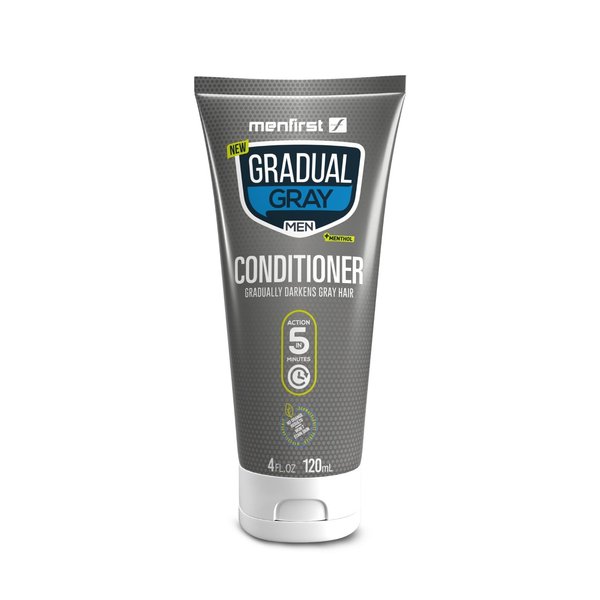 MENFIRST Gradual Gray Darkening Conditioner for Men - For Sensitive Skin - Gray Reducing, Lightweight and Hydrating Conditioner - Paraben and Sulfate Free - 1 pack - 4 oz - 120 ml