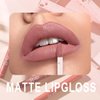 Tiejdhr 3Pcs Nude Matte Lipstick Set, Ice Cream Velvet Smooth Matte Lip Gloss, 24 Hour Natural Long Lasting & Nourishing Lip Glaze Non-stick Cup for Women Makeup (Set A)