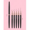 Nail Art Brushes, 5Pcs Nail Art Liner Brushes, Painting Art Design Brush Set Nail Dotting Drawing Tool for Long Lines, Thin Details, Fine Drawing Sizes 4/8/12/20/25mm, Black