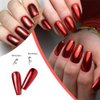 2 Boxes Red Chrome Nail Powder 3D Mirror Effect Aurora Magic Metallic Dust Holographic Glitter Glazed Manicure Decoration Reflective Pigment for Nails Art Design