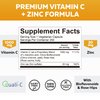 Viva Naturals Vitamin C and Zinc Supplement (250 Capsules) - 1000 mg Vitamin C with Zinc 20 mg Antioxidant Supplements for Immune Support, Plant Based Zinc and Vitamin C Supplement for Adults