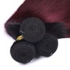 1B99J Bundles Ombre Red Straight Human Hair Bundles Brazilian Unprocessed Virgin Hair Burgundy Bundles Human Hair Weave 3 Bundles 12 14 16 Inch Ombre Straight Bundles Remy Hair Extensions