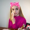 Ondder 8 Pcs Polka Dot Spa Makeup Headband Skincare Headbands Terry Cloth Face Wash Headband Cute Head Band for Skin Care Make Up Headbands for Women Makeup Bow Hair Band for Washing Face
