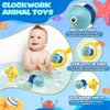 CHESLICR Baby Bath Toys Gift for Toddlers Kids Year Old Age 1 2 3, Infant Bathtub Toys Set with Suction Cup Spinners, Animal Toys, Swimming Toys, Easter Basket Christmas Stocking Stuffer for Toddlers