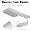 Molain Fade Combs, Barber Gradient Positioning Combs, Flat/Curved Push Edge for Blending Fades, Professional Hair Cutting Comb, Heat Resistant Clipper Comb Hair Cutting Guide Tools for Home Salon Use