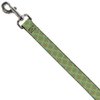 Dog Leash Wire Grid Tan Green Yellow 4 Feet Long 0.5 Inch Wide