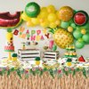 Luau Party Decorations, 81Pcs Hawaiian Party Decorations with Plates, Grass Skirt Tablecloth, Napkins, Forks for Summer Beach Party Aloha Party