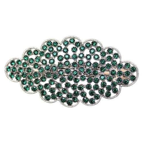 Faship Gorgeous Green Floral Hair Barrette Clip