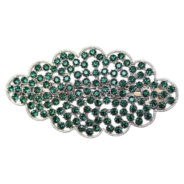 Faship Gorgeous Green Floral Hair Barrette Clip