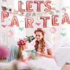 Mity rain Tea Party Decorations - LET'S PAR TEA Aluminum Foil Balloons/Teapots Teacups Tea Party Banner/Floral Tea Party Hanging Decorations for Baby Shower Bridal Shower Girls Birthday Party Supplies