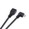 chenyang Micro USB Cable Micro USB 2.0 Male to Female 90 Degree Right Angled Data Extension Cable 0.5M