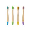 Wild & Stone | Organic Children's Bamboo Toothbrush | 4 Pack | Soft Fibre Bristles | 100% Biodegradable Handle | BPA Free | Vegan Eco Friendly Kids Toothbrushes (Multicolor)