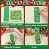 JUNEBRUSHS 30 Sets Christmas Craft Kits, DIY Christmas Bookmarks Craft with Assorted Snowman Santa Gingerbread Stickers Christmas Ornament Crafts Classroom Activities Party Favors