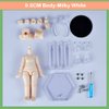 XiDonDon 1/12 Scale BJD Doll Body 9.6cm/11cm YMY2 Body Action Figures Replacement Body Doll Accessories (Milky White,9.6cm)