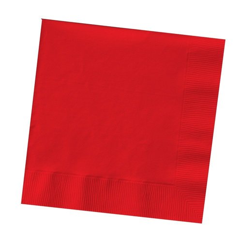 Beverage Napkins 5"X5" 50/Pkg-Classic Red