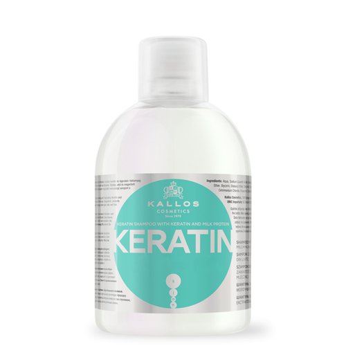 Kallos KJMN Shampoo With Keratin and Milk Protein for Dry, Damaged, and Color Treated Hair – Sulfate and Paraben Free – Nourishing Shampoo with Keratin for Frizz Control and Smoothing - 34 oz