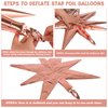 Wrbin 8 Pcs Rose Gold Star Balloons, 27/22 inch One-Piece Explosion Foil Balloons for Birthday, Baby Shower, Wedding, Valentine's Day, Anniversary, Graduation Party Decorations(Rose Gold)