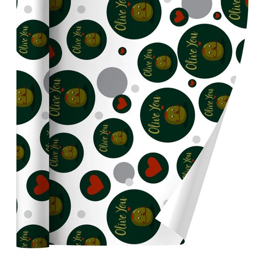 GRAPHICS & MORE Olive You I Love You Funny Gift Wrap Wrapping Paper Roll