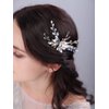 JWICOS Wedding Hair Comb Clip Bridal Crystal Flower Wedding Hair Accessories for Women and Girls