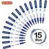 Shuttle Art Blue Dry Erase Markers, 60 Pack Magnetic Whiteboard Markers with Erase,Fine Point Dry Erase Markers Perfect For Writing on Whiteboards, Dry-Erase Boards,Mirrors for School Office Home