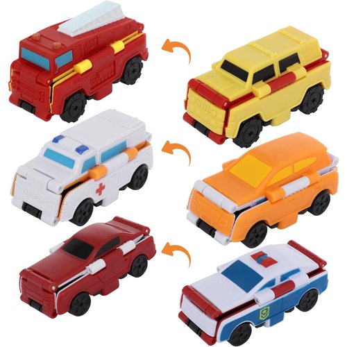 LYROYREG Flip Racers Transformable Cars Dual-Design Toy Cars Pull Back Vehicle Playset Flip Racers Transformable Cars Kiddie Corner,Gifts for Toddlers Birthday Stuffers Creative (Hh)
