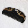 SUPVOX Natural Ox Horn Hair Comb Anti Static Massage Comb Wide Tooth Hair Brush Comb for Salon Hairdressing Styling (Black)