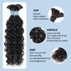 Human Braiding Hair 110g 22Inch Water Wave Bulk Boho Hair for Braiding Wet and Wavy Human Hair for Boho Braids Curly 100% Human Hair Extensions for Braiding Hair (1B, 22inch)