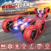 Remote Control Car, RC Stunt Cars with Double Sided 360-degree Flips Rotating Car Kids Toy, 2.4Ghz Rechargeable LED Light Up Letters RC Car Toys for 3 4 5 6 7 8-12 Year Old Boys Girls Birthday Gifts