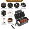 Woodelric Travel Cigar Humidor Box Case with Cigar Accessories & Spanish Cedar & Humidifier & Cigar Cutter & Cigar Stand Hold 10-15 Count -Cigar Waterproof Case, Crushproof, Airtight Seal Portable…