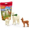Schleich Farm World 4-Piece Alpaca Playset with Mother and Baby Alpacas - Educational and Durable Farm Animal Playset Figurines, Fun and Imaginative Play for Boys and Girls, Gift for Kids Ages 3+