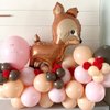 CHIL 2PCS 41 Inch Deer Balloons Foil Woodland Deer Shaped Animal Balloons Cartoon Animal Deer Wildlife Balloons for Jungle Safari Themed Kids Birthday Party Decorations