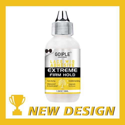 Wig Glue 1.28OZ, Waterproof Lace Front Wig Glue for Wigs with Tools and Hair Wax Stick (Wig Glue/Wig Glue Remover/Hair Wax Stick/Edge Control Wax/Elastic Band/Hair Dual Drush/Wig Caps)